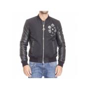 Philipp Plein Bomber Jackets Black, Herr