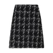 Giambattista Valli Svart Vit Polyester Mini Kjol Black, Dam