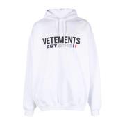 Vetements Hoodies White, Herr