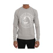 Frankie Morello Round-neck Knitwear Gray, Herr