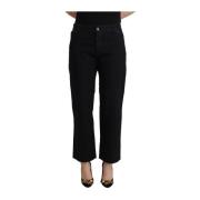 John Galliano Straight Jeans Black, Dam