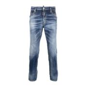 Dsquared2 Slim-Fit Whiskered Denim Jeans Blue, Herr