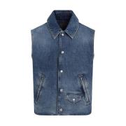 Givenchy Vests Blue, Herr