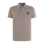 Stone Island Logo Patch Polo Grå Gray, Herr