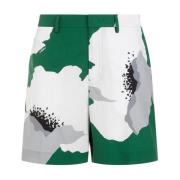 Valentino Bomullsshorts Smeraldo Grigio Multicolor, Herr