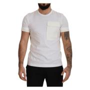 Dolce & Gabbana Flap Pocket Kortärmad T-shirt White, Herr