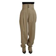 Dolce & Gabbana Wide Trousers Beige, Dam