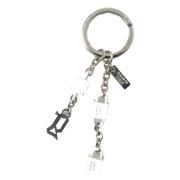 Dolce & Gabbana Elegant Silver Logo Charm Nyckelring Gray, Unisex