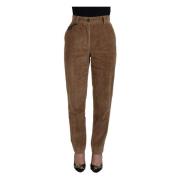 Dolce & Gabbana Slim-fit Trousers Brown, Dam