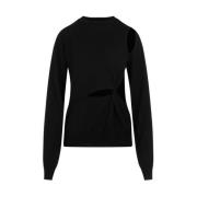 Sportmax Round-neck Knitwear Black, Dam