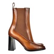 Santoni Ankelboots Läder Hersilia Stil Brown, Dam