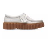 Clarks Laced Shoes White, Dam