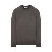 Stone Island Crewneck Sweatshirt i Mossgrön Gray, Herr