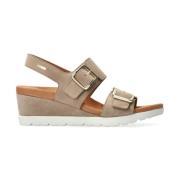 Mephisto Flat Sandals Beige, Dam