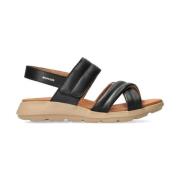 Mephisto Flat Sandals Black, Dam