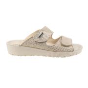 Rohde Flat Sandals Beige, Dam