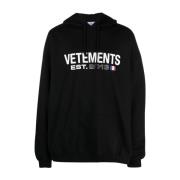 Vetements Hoodies Black, Herr