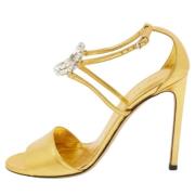 Gucci Vintage Pre-owned Laeder sandaler Yellow, Dam