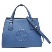 Gucci Vintage Pre-owned Laeder gucci-vskor Blue, Dam