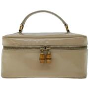 Gucci Vintage Pre-owned Laeder kuvertvskor Beige, Dam