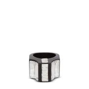 Balmain Harts och Rhinestone Ring Black, Dam