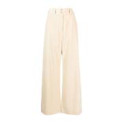 Etro Wide Trousers Beige, Dam