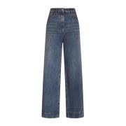 Etro Wide Jeans Blue, Dam