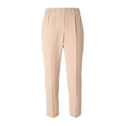 Brunello Cucinelli Elegant Vanilj Cropped Byxor Beige, Dam