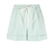 Twinset Blå Casual Linne Shorts Blue, Dam