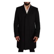 Dolce & Gabbana Single-Breasted Coats Black, Herr