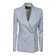 Dondup Jewel Button Dubbelknäppt Blazer Blue, Dam