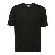 Filippo De Laurentiis Linne T-shirt med korta ärmar Black, Herr