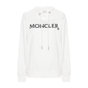 Moncler Vit Hoodie Sweater White, Dam