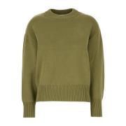 Ami Paris Round-neck Knitwear Green, Dam