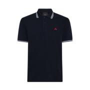 Peuterey Ikonisk Polo Svart Bomull Stretch Black, Herr