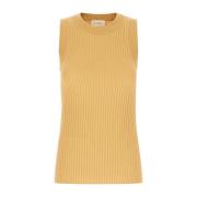 Sportmax Sleeveless Tops Beige, Dam