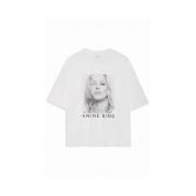 Anine Bing Avi Tee Oversized T-shirt White, Dam