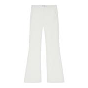 Dondup Vita Velvet Bootcut Byxor White, Dam