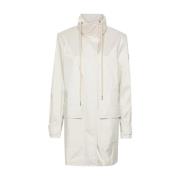 Moncler Ljus Beige Parkas med Dragsko i Midjan Beige, Dam