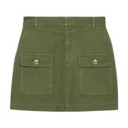 Anine Bing Army Green Kjol med Utility-inspiration Green, Dam