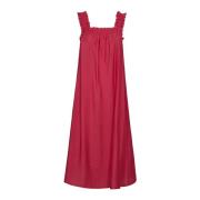 Co'Couture Feminin Lång Axelbandsklänning Margherita Red, Dam