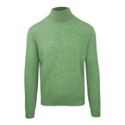 Malo Cashmere Turtleneck Sweater Green, Herr