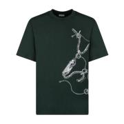 Burberry Knight Hardware T-Shirt Grön Crew Neck Green, Herr