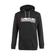 Kawasaki Retro Style Hoodie Black, Herr