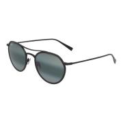 Maui Jim Rund Metallram Solglasögon Black, Unisex