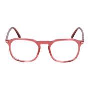 Persol Fyrkantig Ram Glasögon Red, Unisex