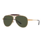 Ralph Lauren Gold/Green Countryman Sunglasses Yellow, Herr