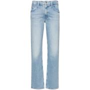 Mother Klar Blå Distressed Slim Fit Jeans Blue, Dam