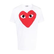 Comme des Garçons Play Vita T-shirts och Polos White, Herr