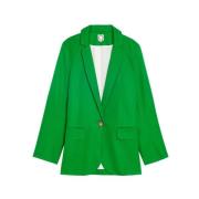 Ines De La Fressange Paris Prairie Green Linen Tailored Jacket Green, ...